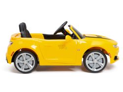 Kisavip Chevrolet Camaro Kids Ride Oc Car 12V Rubberwheels Leather Seat Yellow 1 41 New Homepage