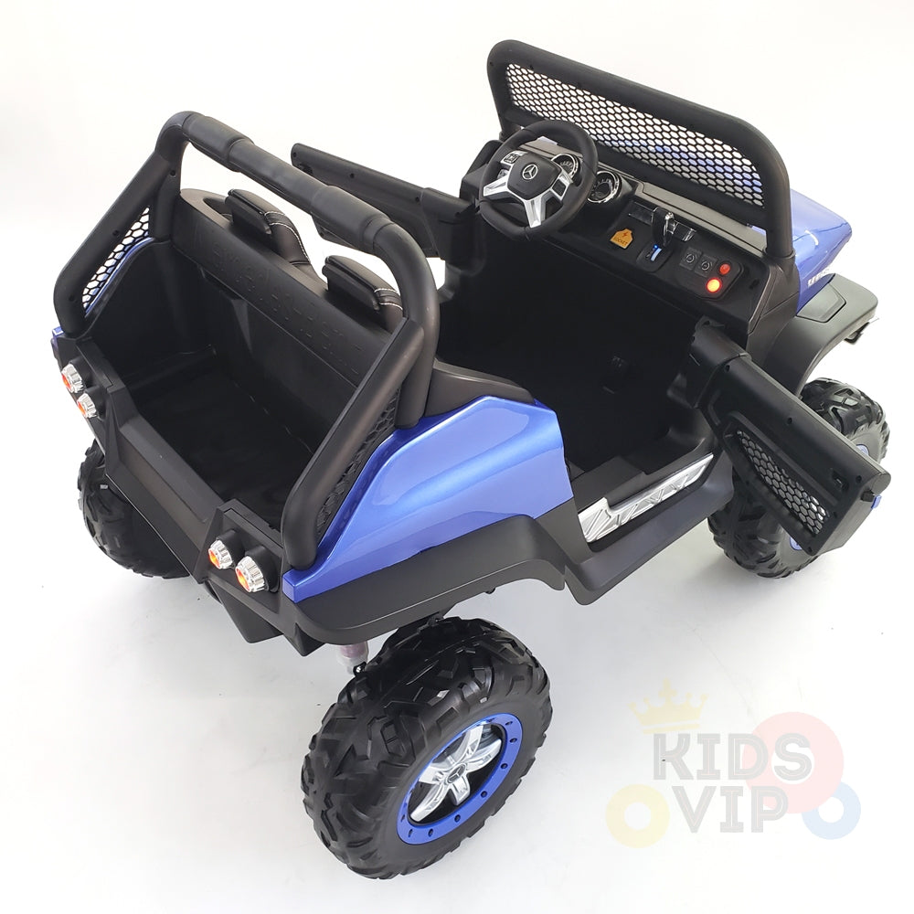 kidsvip mercedes unimog 24v ride on truck kids and toddlers blue 20