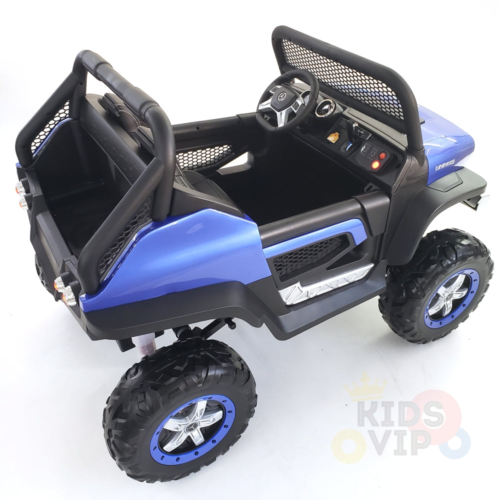 kidsvip mercedes unimog 24v ride on truck kids and toddlers blue 23