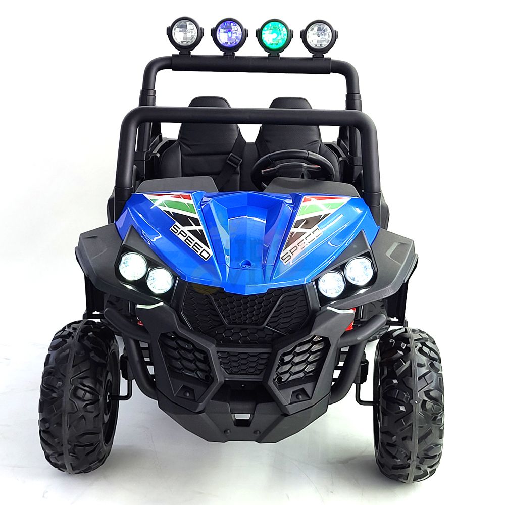 kidsvip 24V vipers 2 seats leather seats rubber wheels blue 15