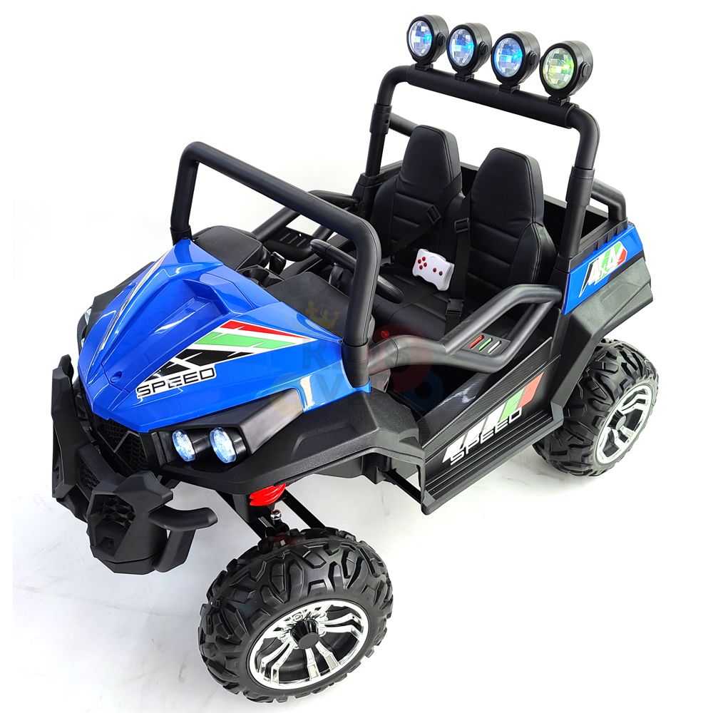 kidsvip 24V vipers 2 seats leather seats rubber wheels blue 17