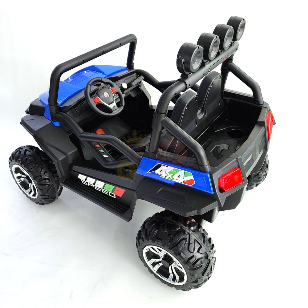 kidsvip 24V vipers 2 seats leather seats rubber wheels blue 22