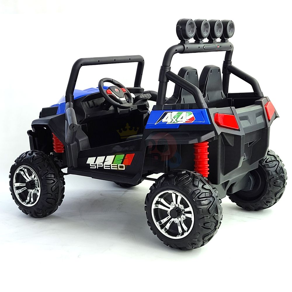kidsvip 24V vipers 2 seats leather seats rubber wheels blue 28