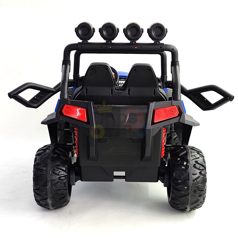 kidsvip 24V vipers 2 seats leather seats rubber wheels blue 30