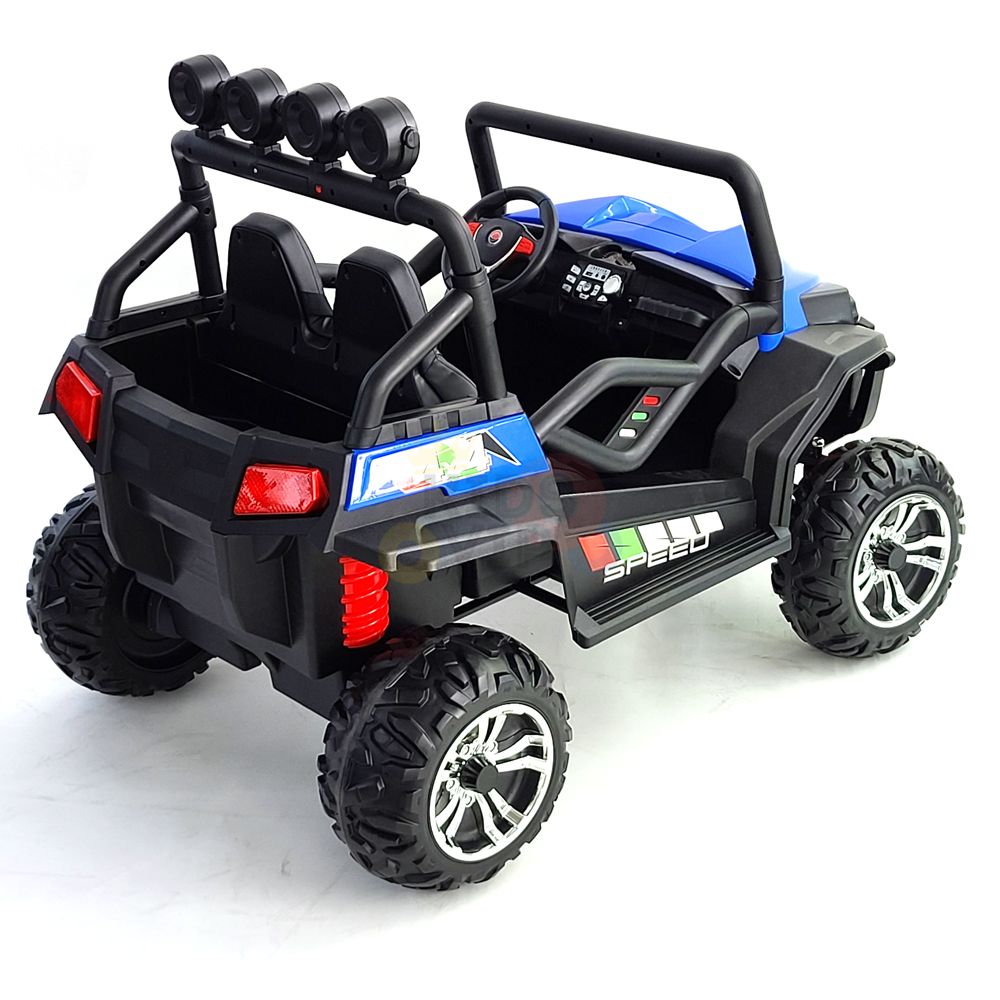 kidsvip 24V vipers 2 seats leather seats rubber wheels blue 38