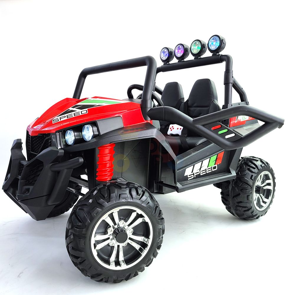 kidsvip 24V vipers 2 seats leather seats rubber wheels red 11