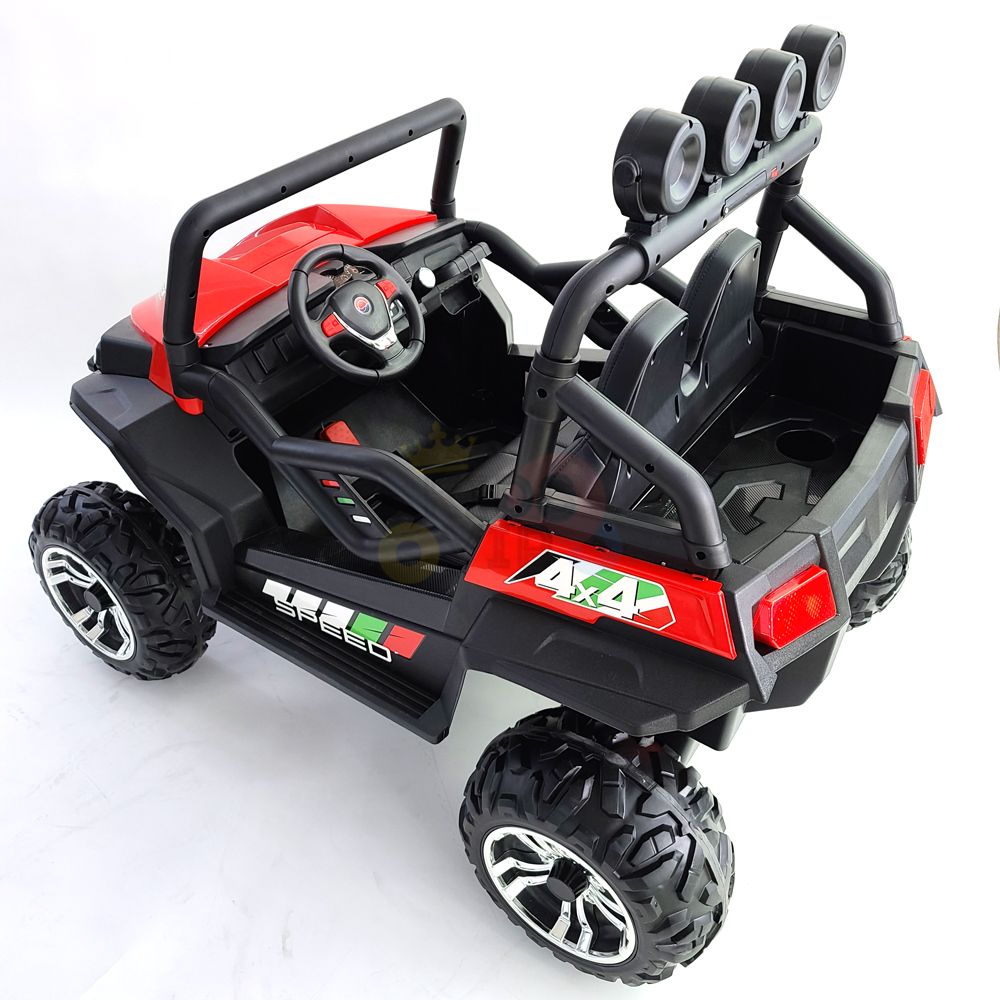 kidsvip 24V vipers 2 seats leather seats rubber wheels red 15