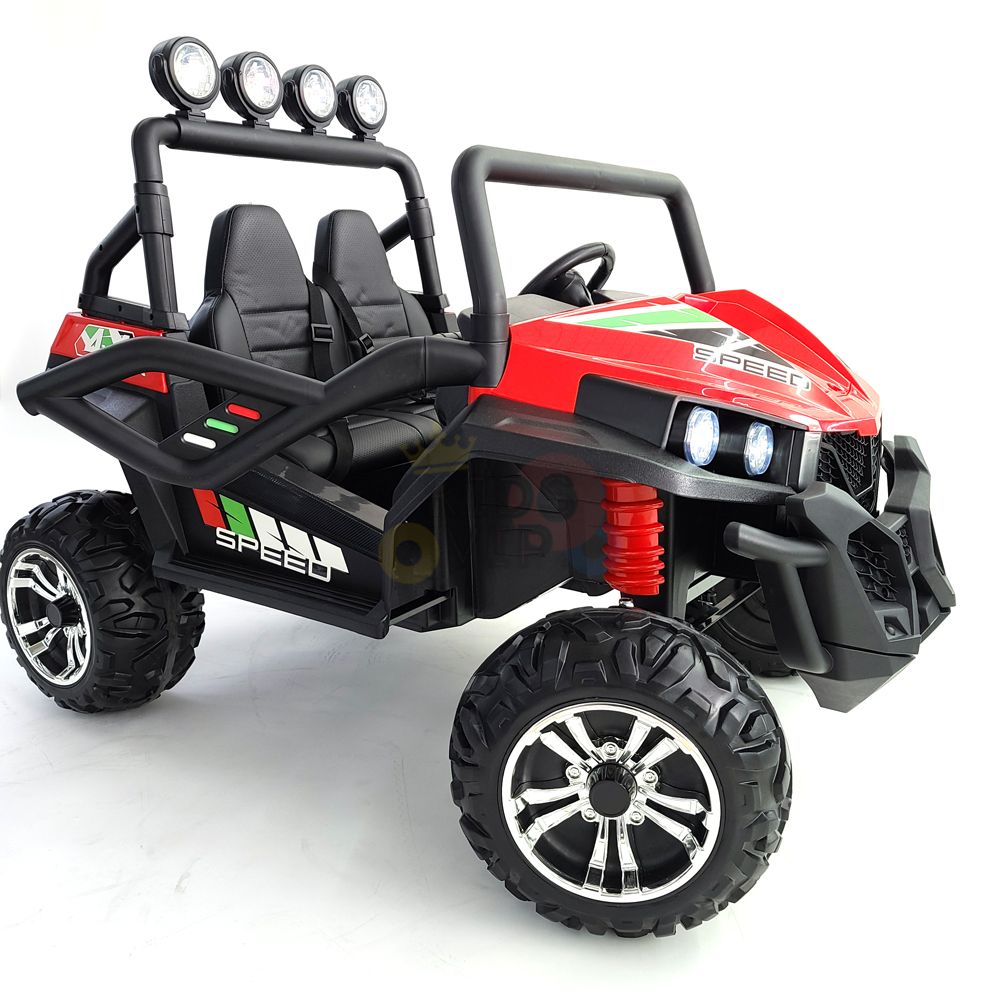 kidsvip 24V vipers 2 seats leather seats rubber wheels red 30