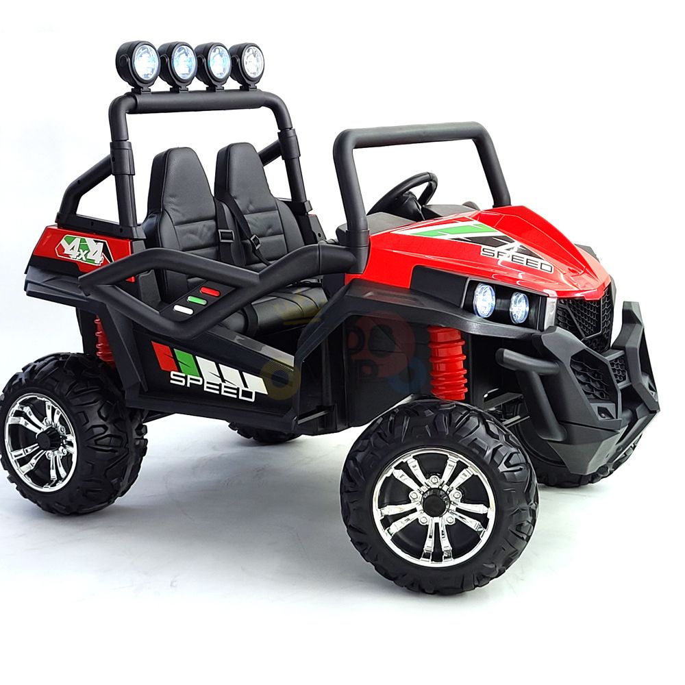 kidsvip 24V vipers 2 seats leather seats rubber wheels red 32