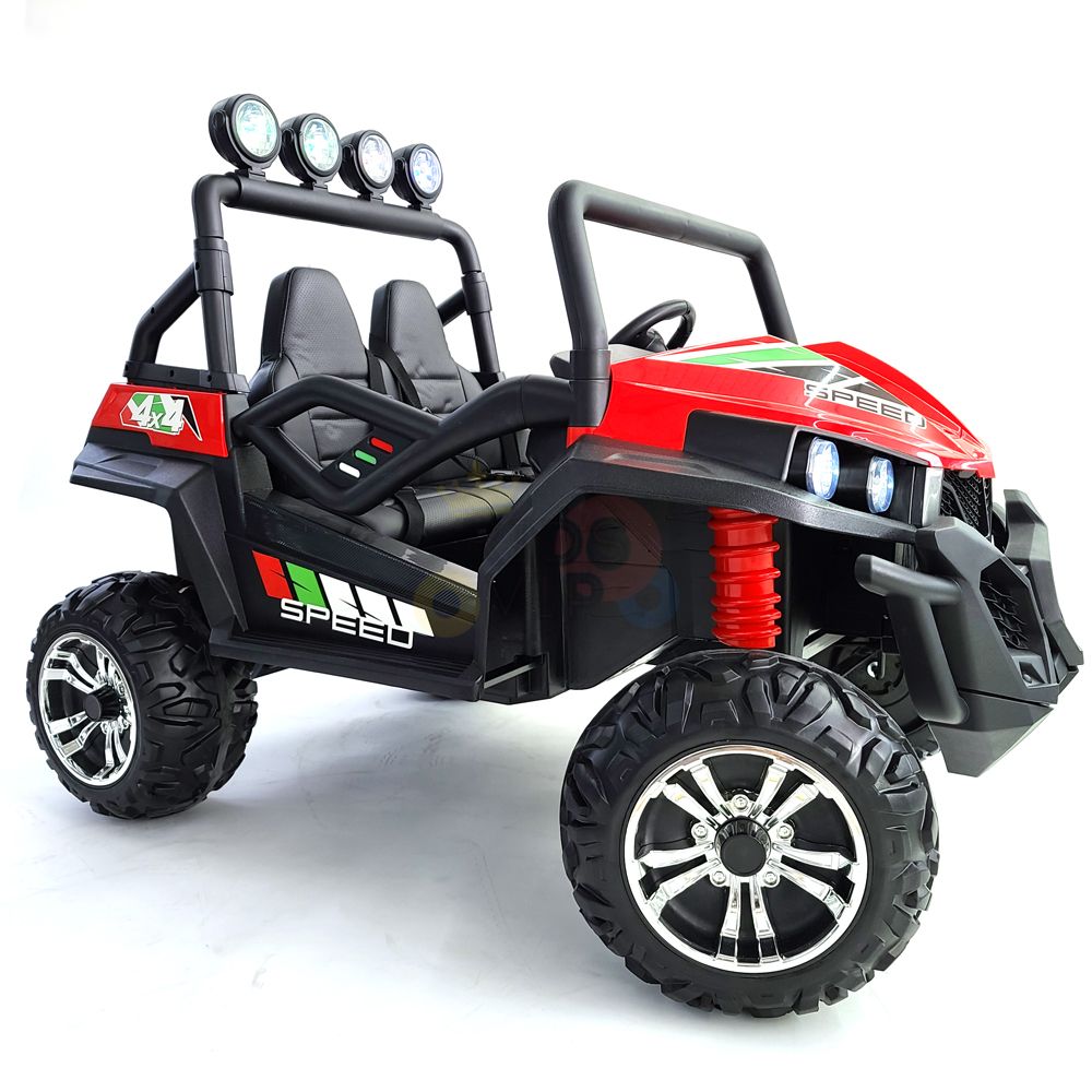 kidsvip 24V vipers 2 seats leather seats rubber wheels red 36