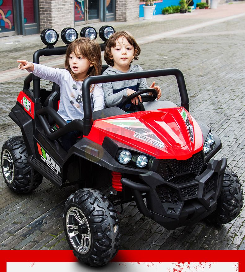 kidsvip 24V vipers 2 seats leather seats rubber wheels red 38