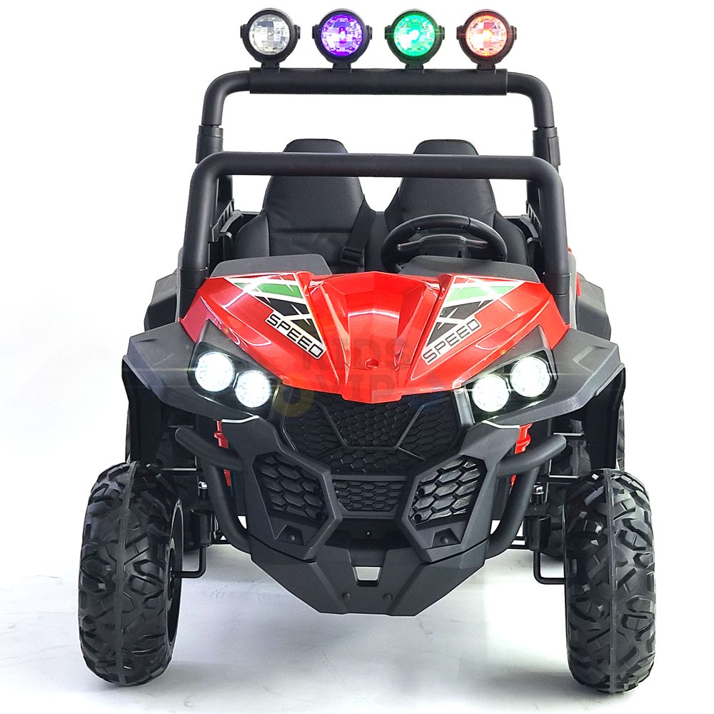 kidsvip 24V vipers 2 seats leather seats rubber wheels red 5