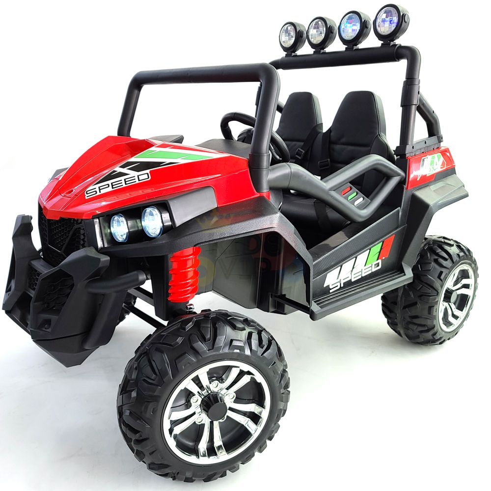 kidsvip 24V vipers 2 seats leather seats rubber wheels red 7