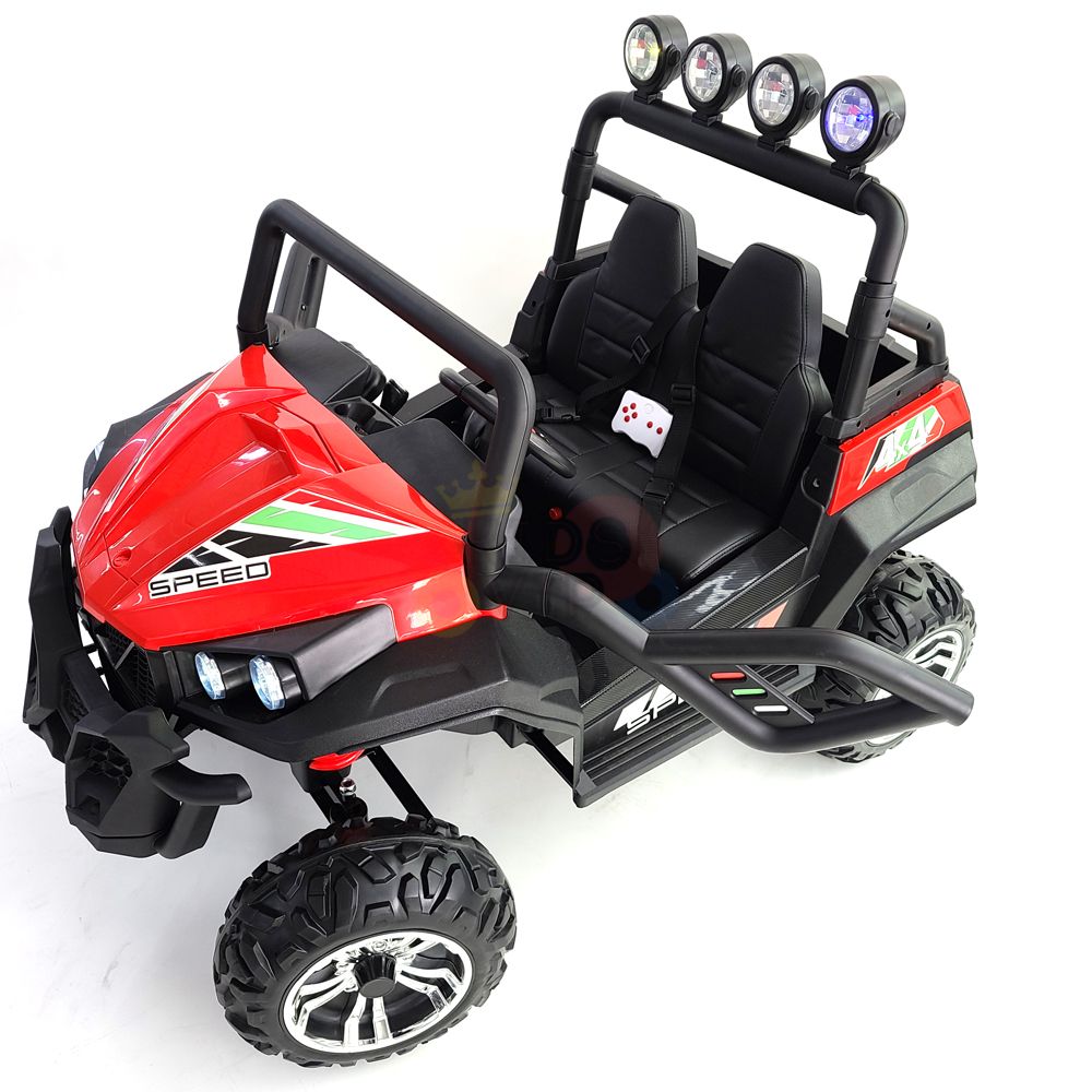 kidsvip 24V vipers 2 seats leather seats rubber wheels red 9