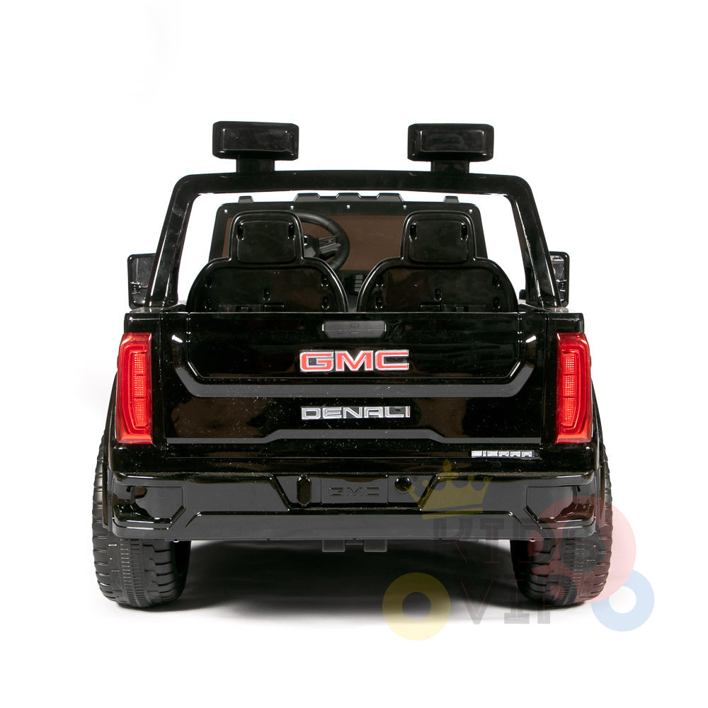 kidsvip gmc sierra kids ride on car 12v rubber wheels leather seat 2 seater red white black blue pink 28