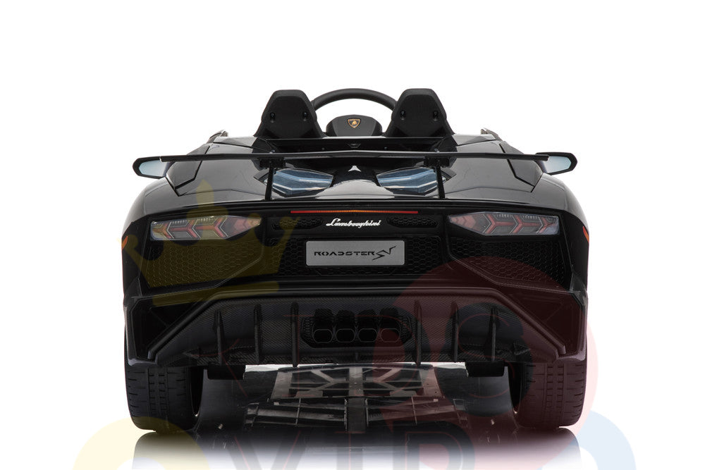 kidsvip lamborghini 12v kids and toddlers ride on car leather seat remote lambo black 1