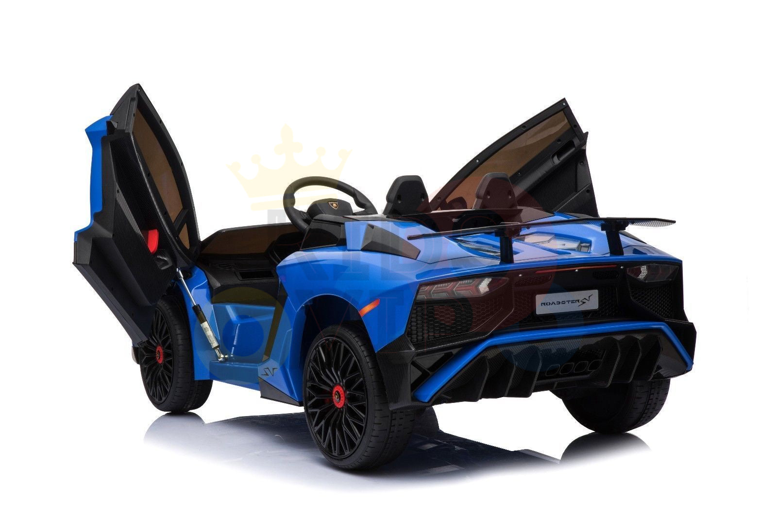 kidsvip lamborghini 12v kids and toddlers ride on car leather seat remote lambo blue 12