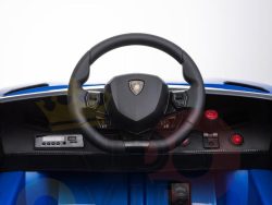 kidsvip lamborghini 12v kids and toddlers ride on car leather seat remote lambo blue 3