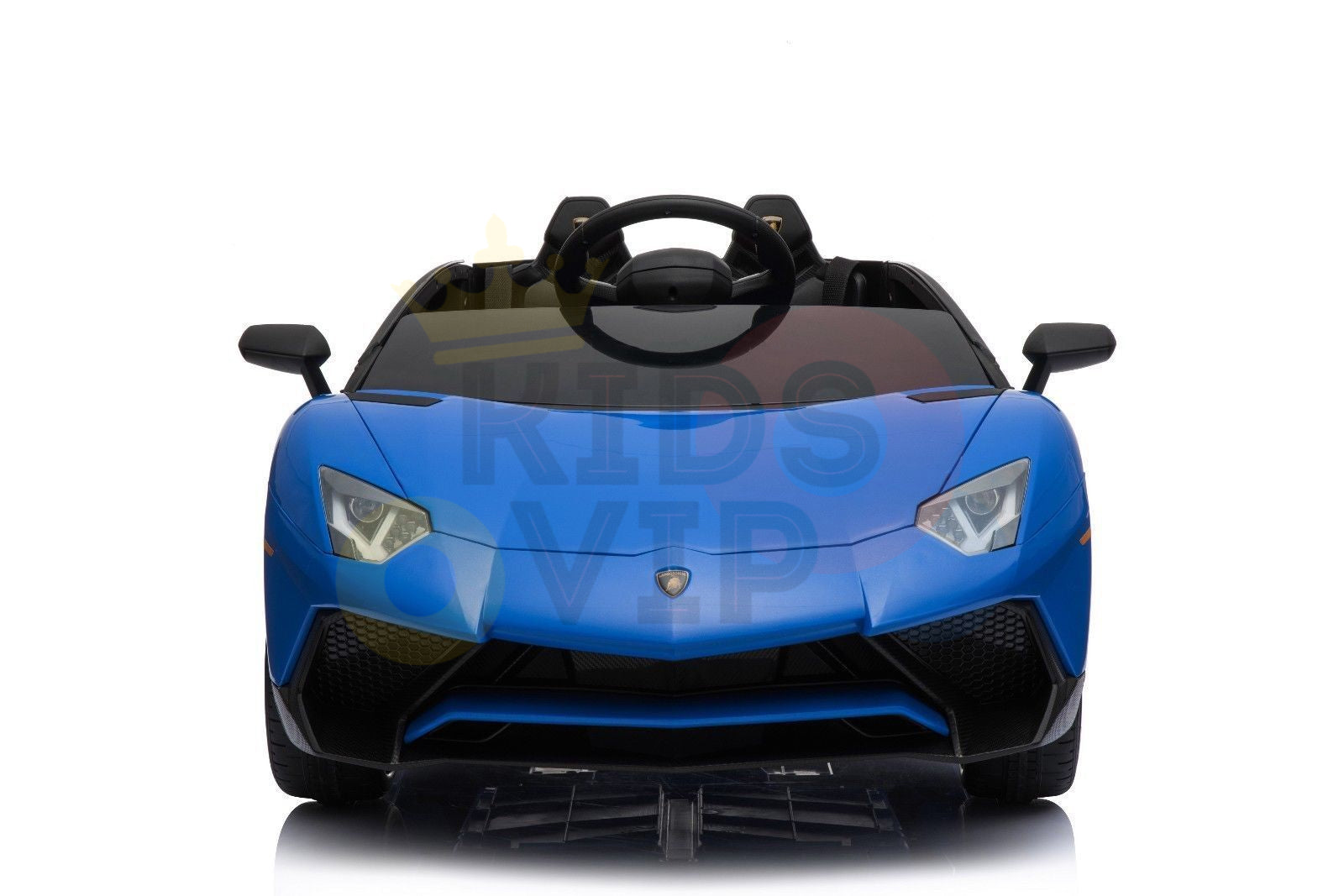 kidsvip lamborghini 12v kids and toddlers ride on car leather seat remote lambo blue 7