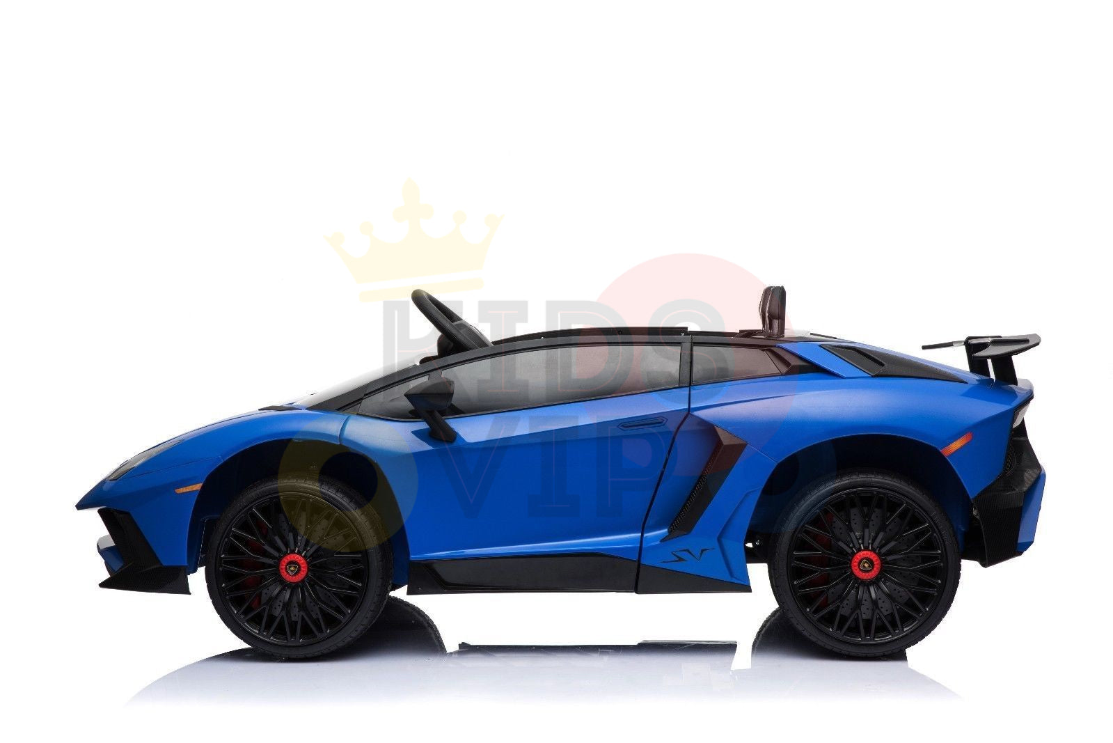 kidsvip lamborghini 12v kids and toddlers ride on car leather seat remote lambo blue 8