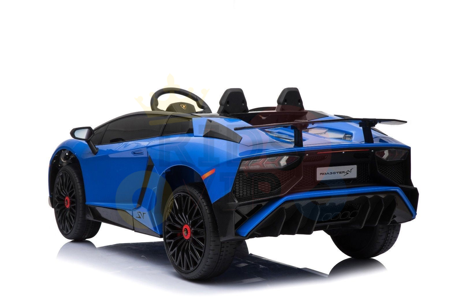 kidsvip lamborghini 12v kids and toddlers ride on car leather seat remote lambo blue 9