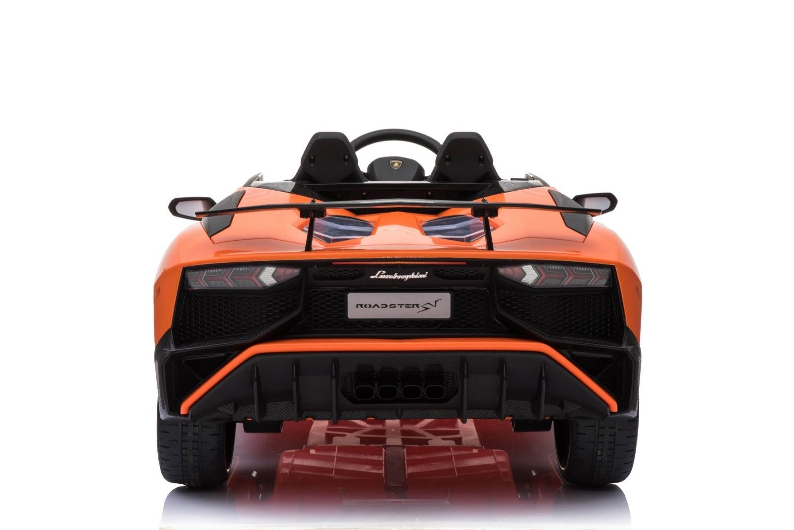 kidsvip lamborghini 12v kids and toddlers ride on car leather seat remote lambo orange 10