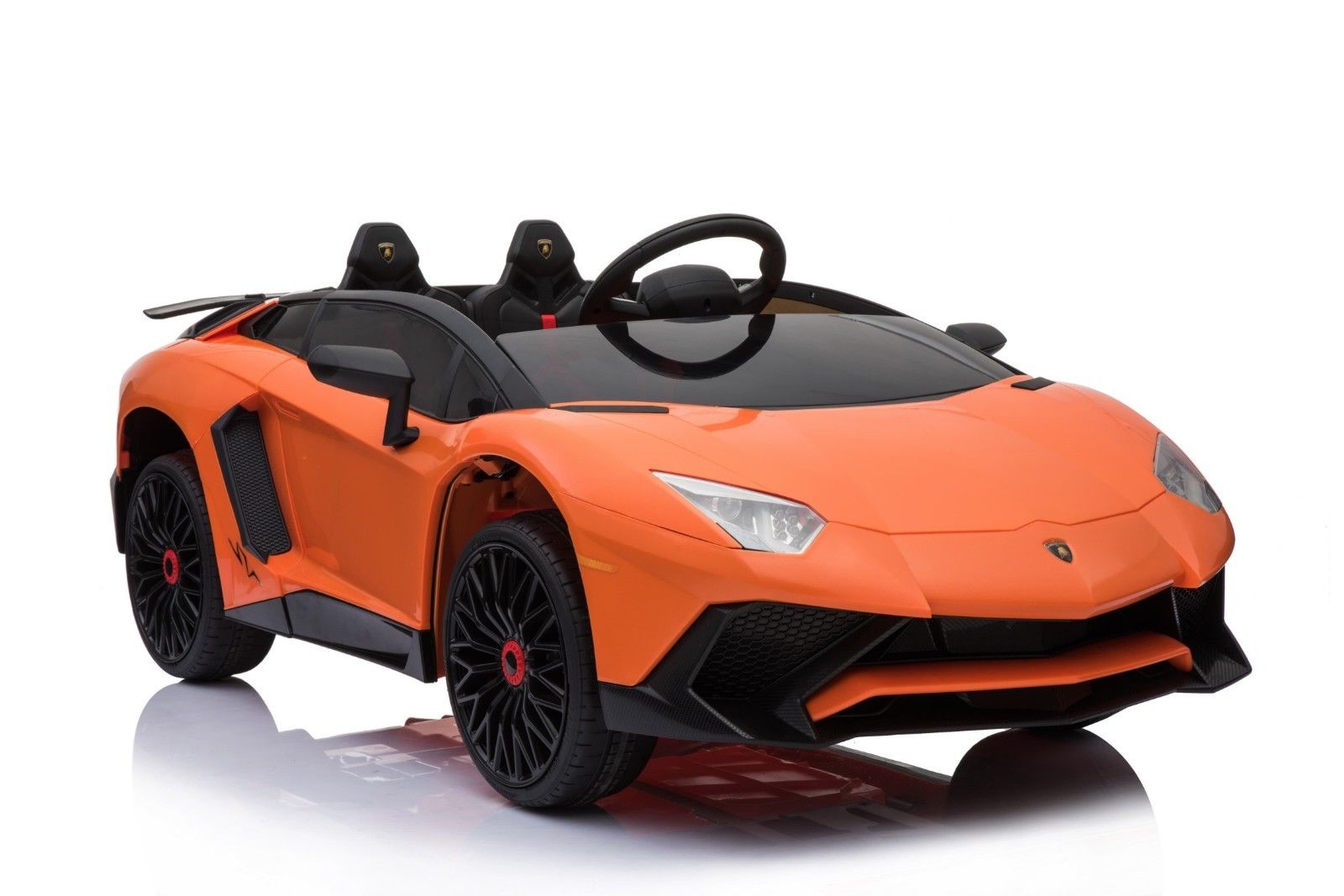 kidsvip lamborghini 12v kids and toddlers ride on car leather seat remote lambo orange 11