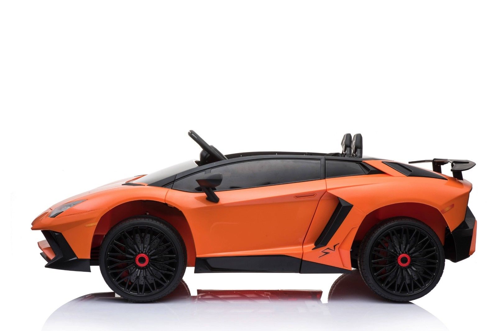 kidsvip lamborghini 12v kids and toddlers ride on car leather seat remote lambo orange 6