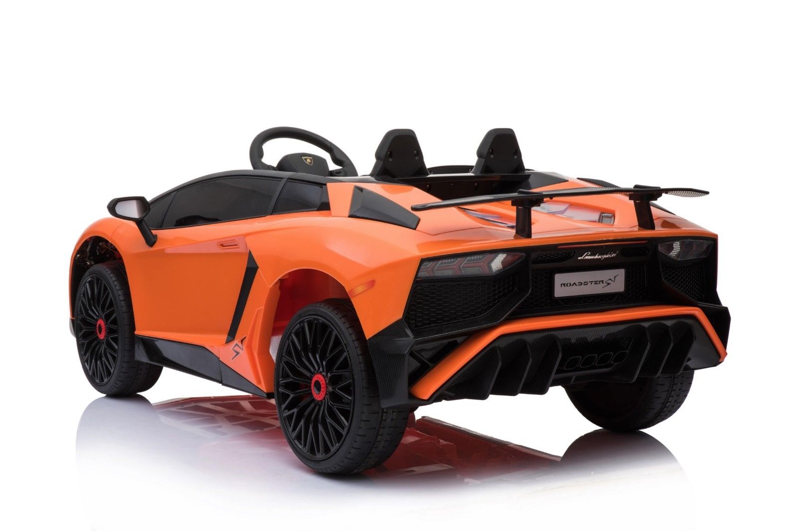 kidsvip lamborghini 12v kids and toddlers ride on car leather seat remote lambo orange 7