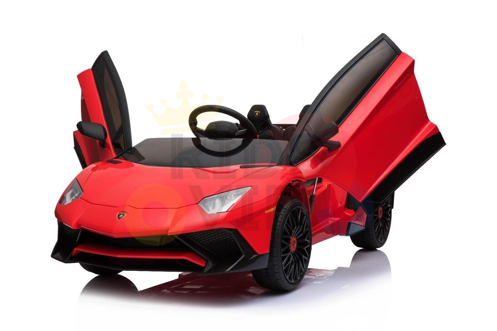 kidsvip lamborghini 12v kids and toddlers ride on car leather seat remote lambo red 11