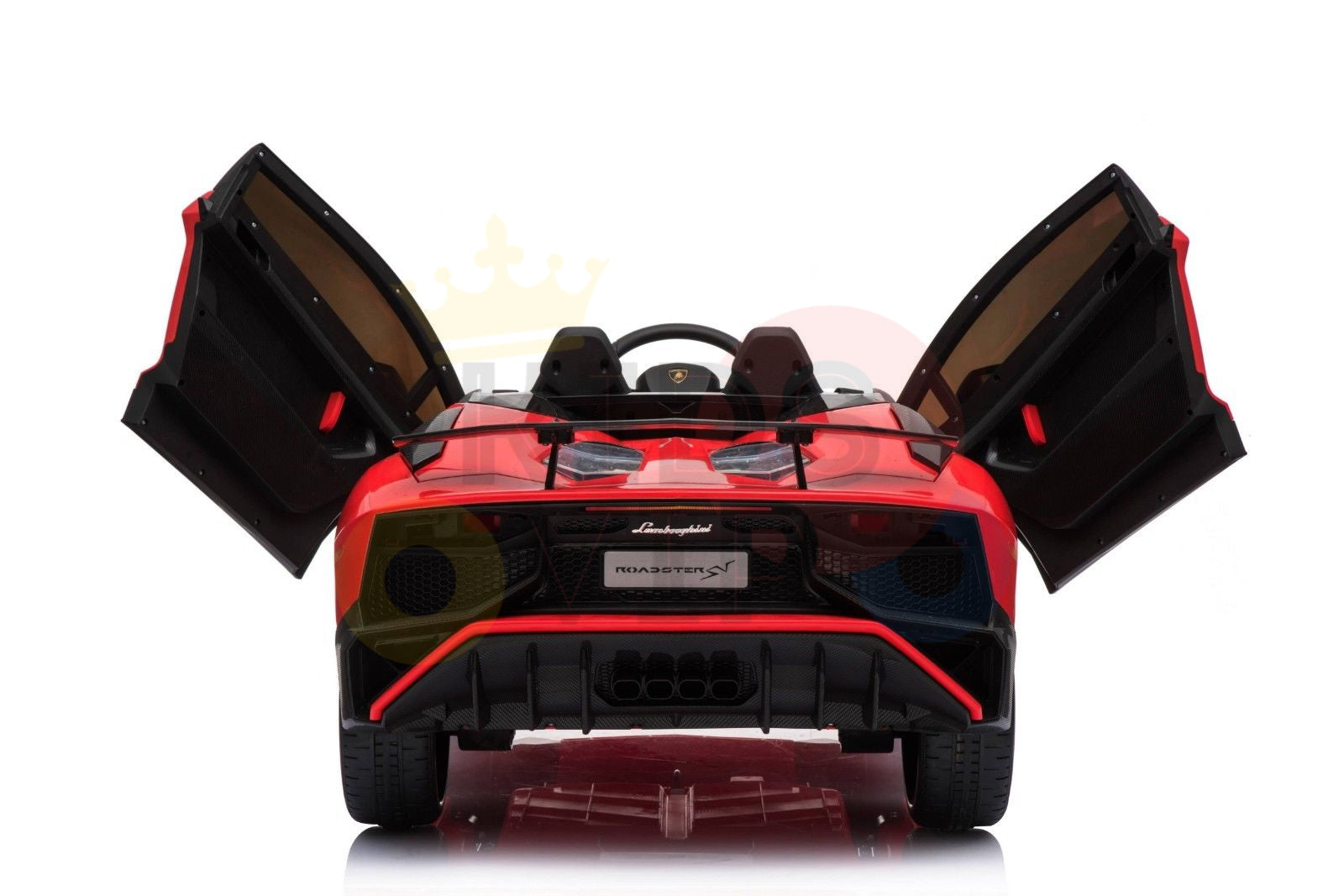 kidsvip lamborghini 12v kids and toddlers ride on car leather seat remote lambo red 6
