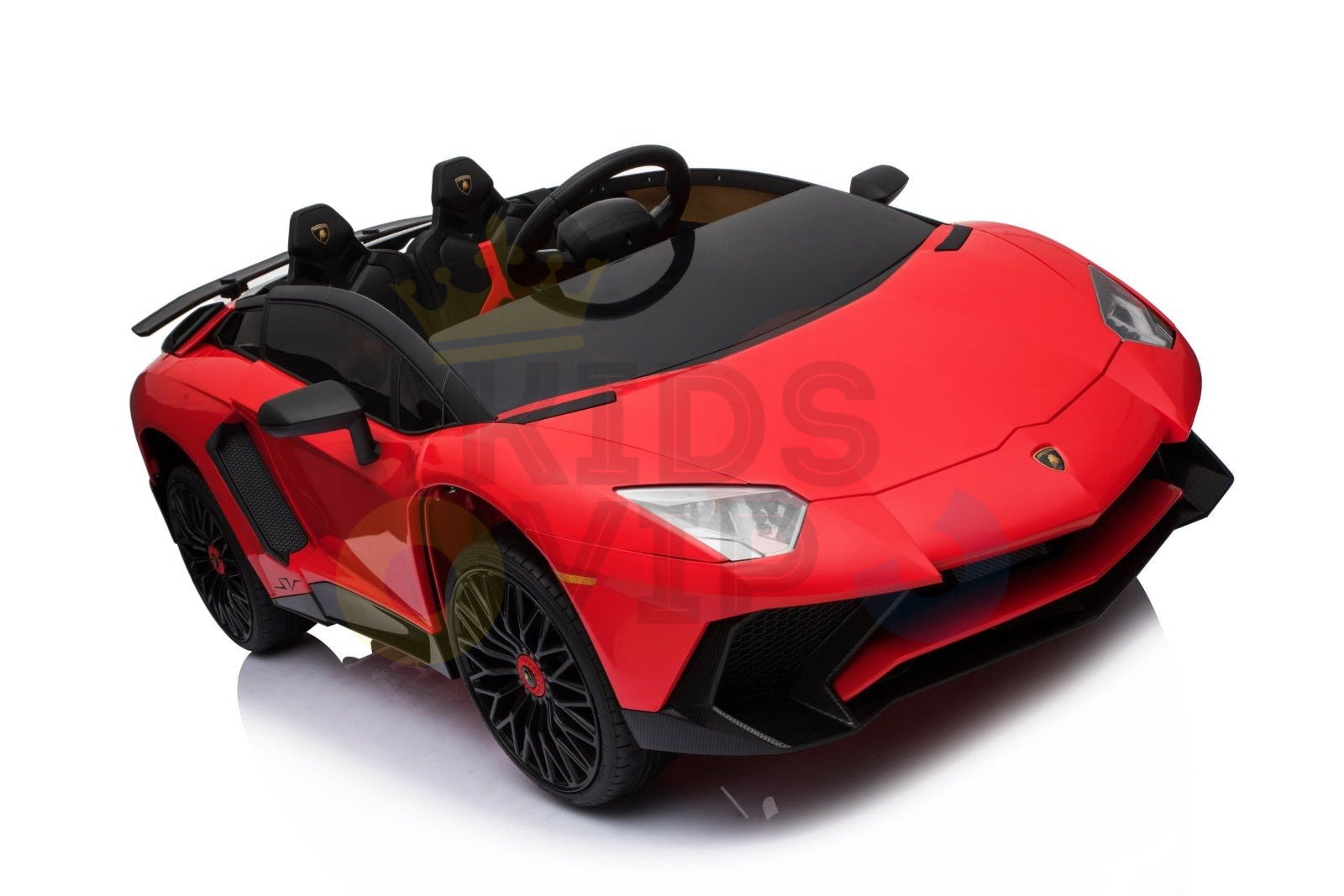 kidsvip lamborghini 12v kids and toddlers ride on car leather seat remote lambo red 7