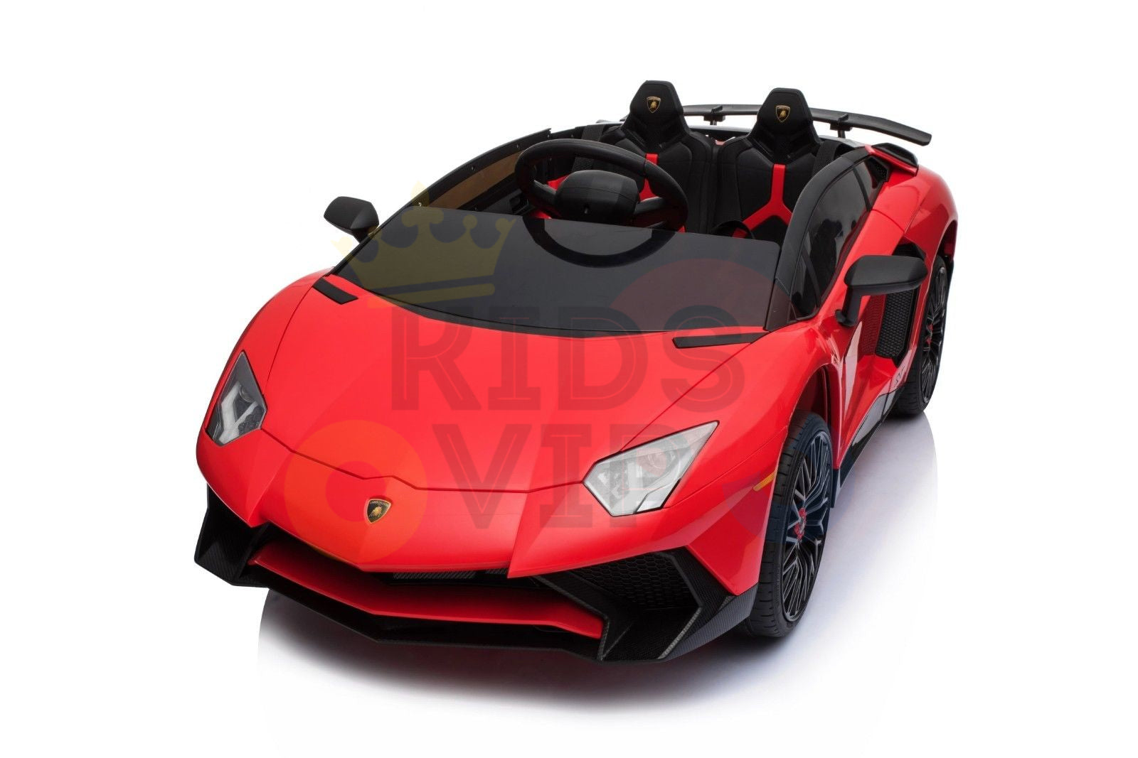 kidsvip lamborghini 12v kids and toddlers ride on car leather seat remote lambo red 8