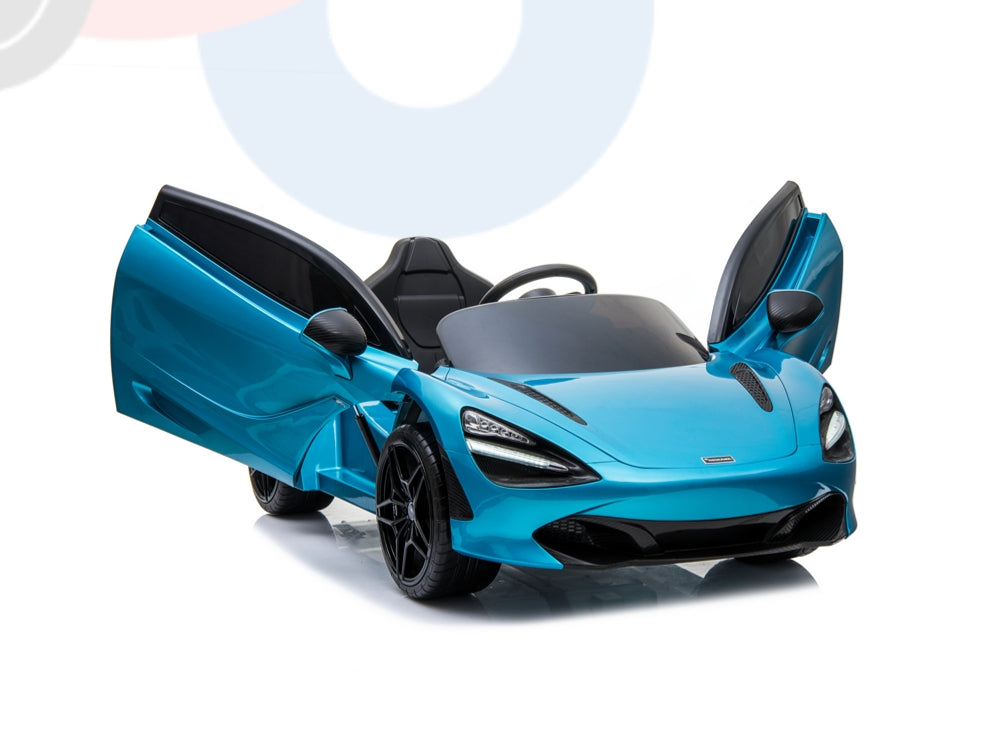 kidsvip mclaren 720s kids toddlers ride on car sport powered 12v rubber wheels leather seat rc blue 14