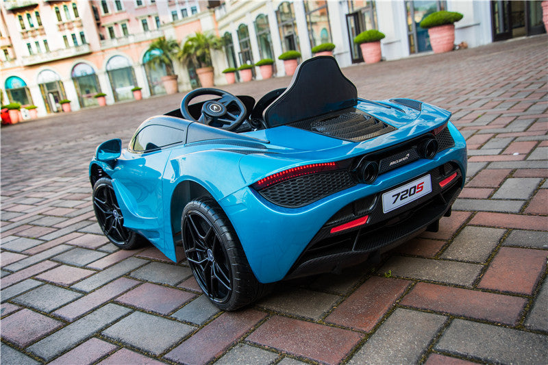 kidsvip mclaren 720s kids toddlers ride on car sport powered 12v rubber wheels leather seat rc blue 28