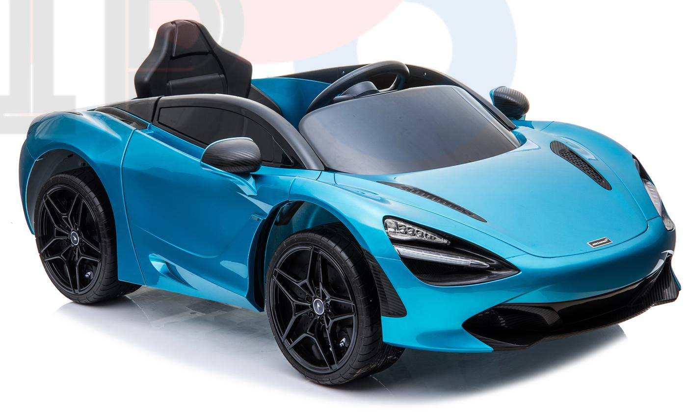 kidsvip mclaren 720s kids toddlers ride on car sport powered 12v rubber wheels leather seat rc blue 41
