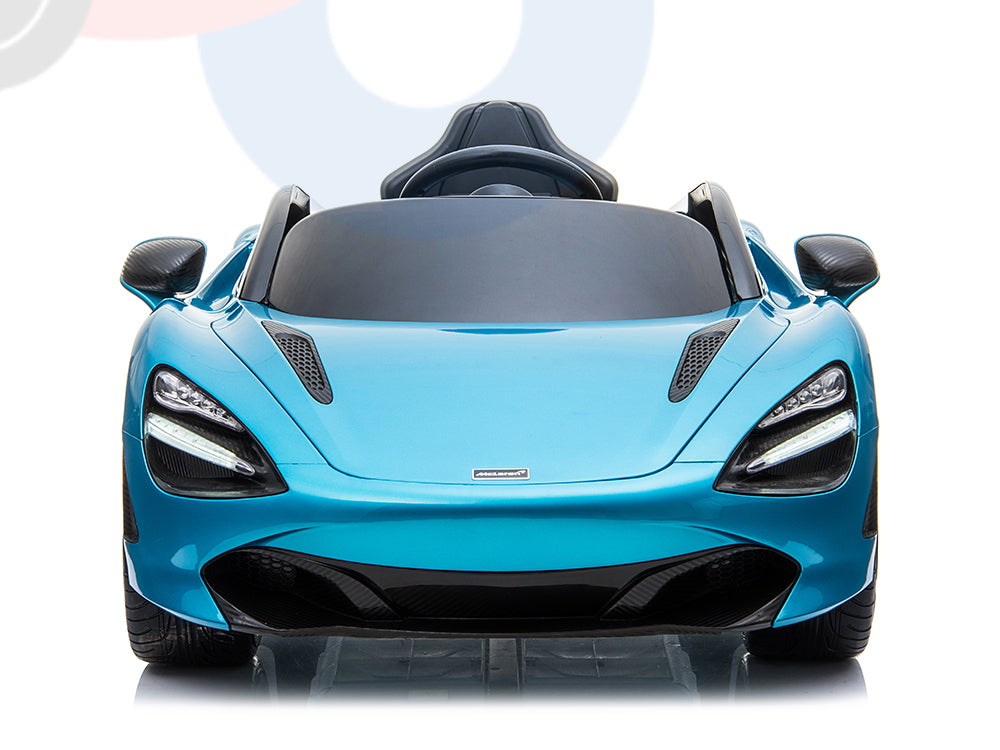 kidsvip mclaren 720s kids toddlers ride on car sport powered 12v rubber wheels leather seat rc blue 52