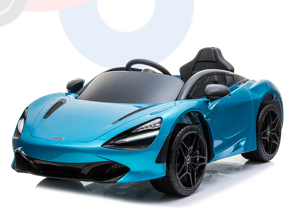 kidsvip mclaren 720s kids toddlers ride on car sport powered 12v rubber wheels leather seat rc blue 53