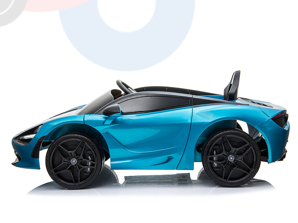 kidsvip mclaren 720s kids toddlers ride on car sport powered 12v rubber wheels leather seat rc blue 54