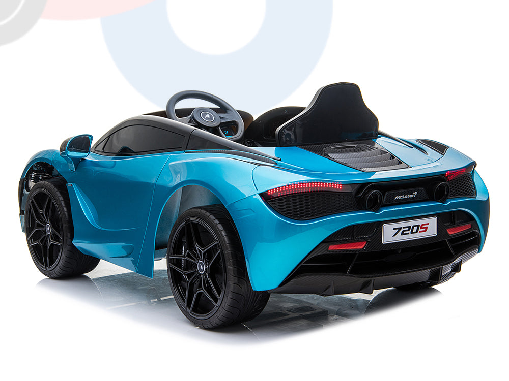 kidsvip mclaren 720s kids toddlers ride on car sport powered 12v rubber wheels leather seat rc blue 55