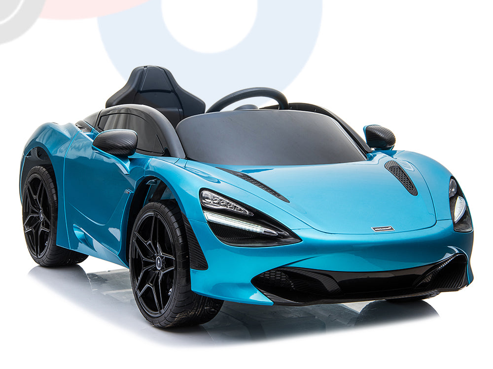 kidsvip mclaren 720s kids toddlers ride on car sport powered 12v rubber wheels leather seat rc blue 57