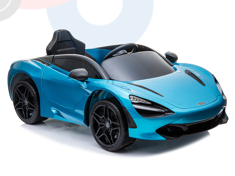 kidsvip mclaren 720s kids toddlers ride on car sport powered 12v rubber wheels leather seat rc blue 63
