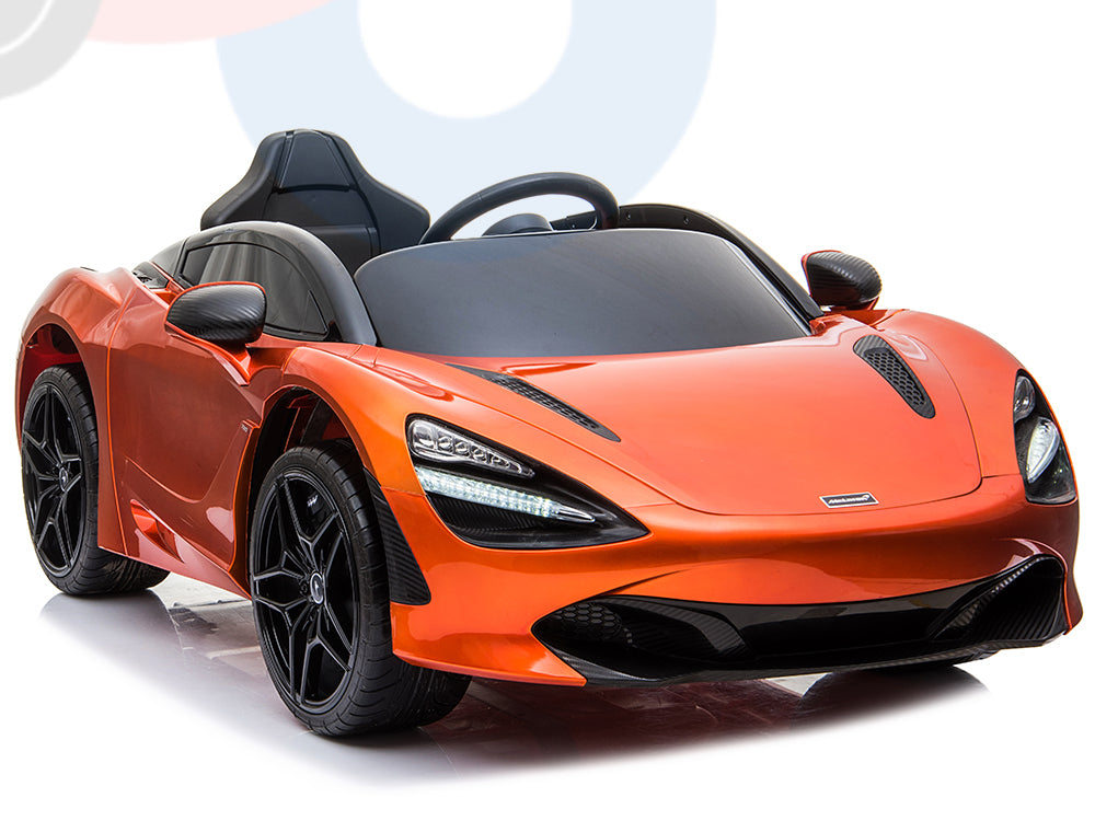 kidsvip mclaren 720s kids toddlers ride on car sport powered 12v rubber wheels leather seat rc orange 41
