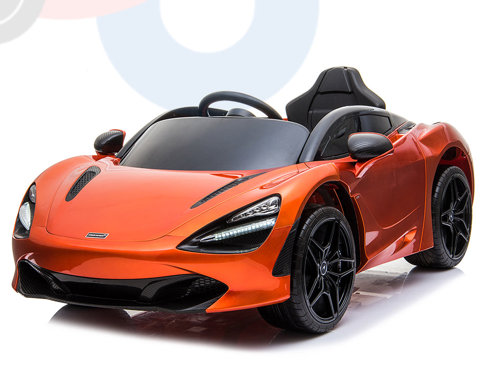 kidsvip mclaren 720s kids toddlers ride on car sport powered 12v rubber wheels leather seat rc orange 43