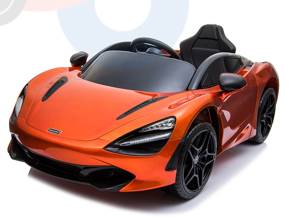 kidsvip mclaren 720s kids toddlers ride on car sport powered 12v rubber wheels leather seat rc orange 51