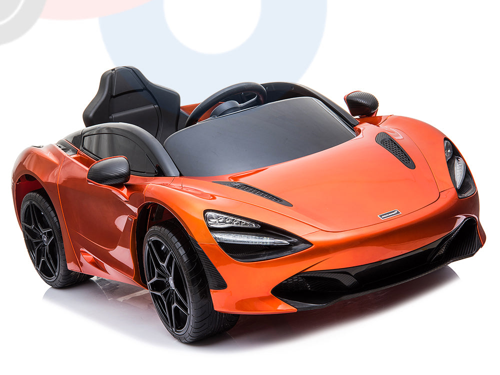 kidsvip mclaren 720s kids toddlers ride on car sport powered 12v rubber wheels leather seat rc orange 52