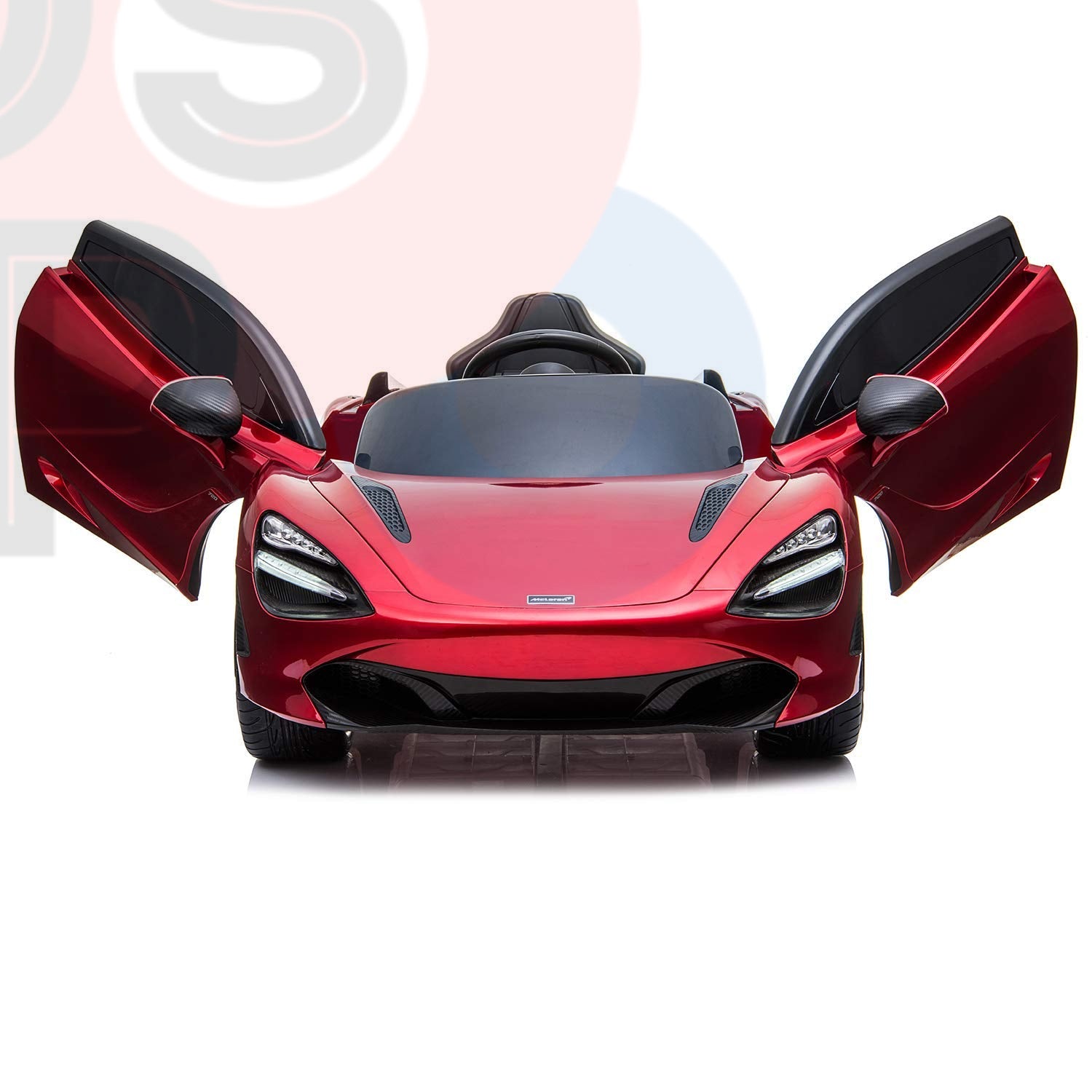 kidsvip mclaren 720s kids toddlers ride on car sport powered 12v rubber wheels leather seat rc red 26