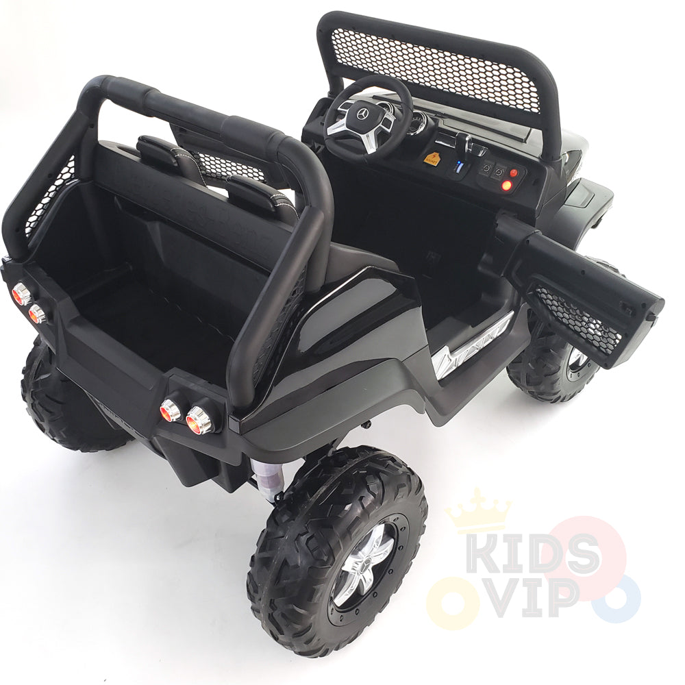 kidsvip mercedes unimog 24v ride on truck kids and toddlers black 3
