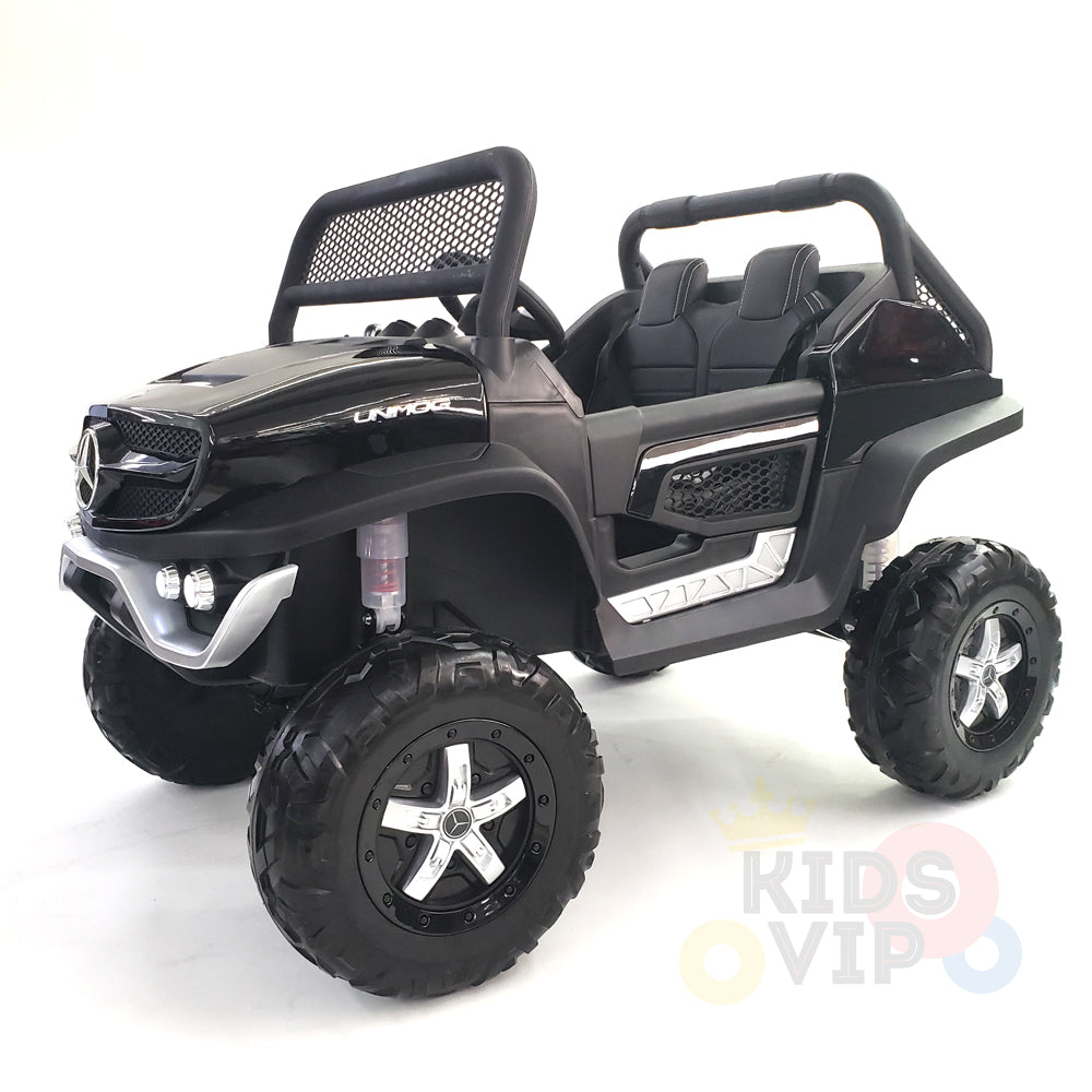 kidsvip mercedes unimog 24v ride on truck kids and toddlers black 36