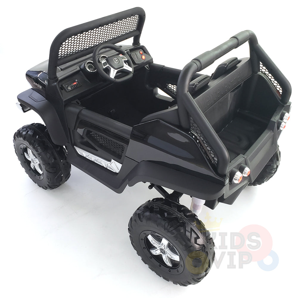 kidsvip mercedes unimog 24v ride on truck kids and toddlers black 37